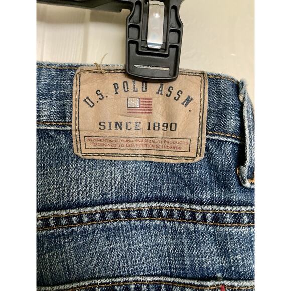 Vintage Polo Assn Baggy Jeans Mens 31x30 Denim Y2K 90s Skater Hip Hop - Picture 9 of 14